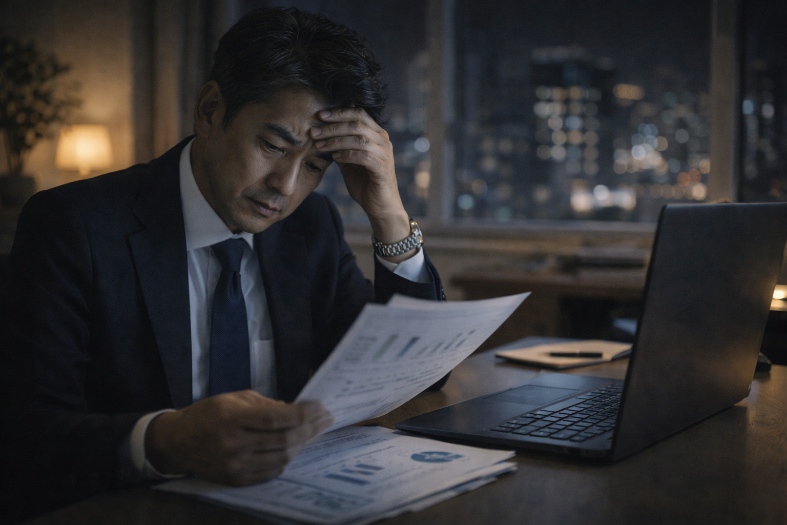 従業員の不正行為を極秘で調査する企業担当者