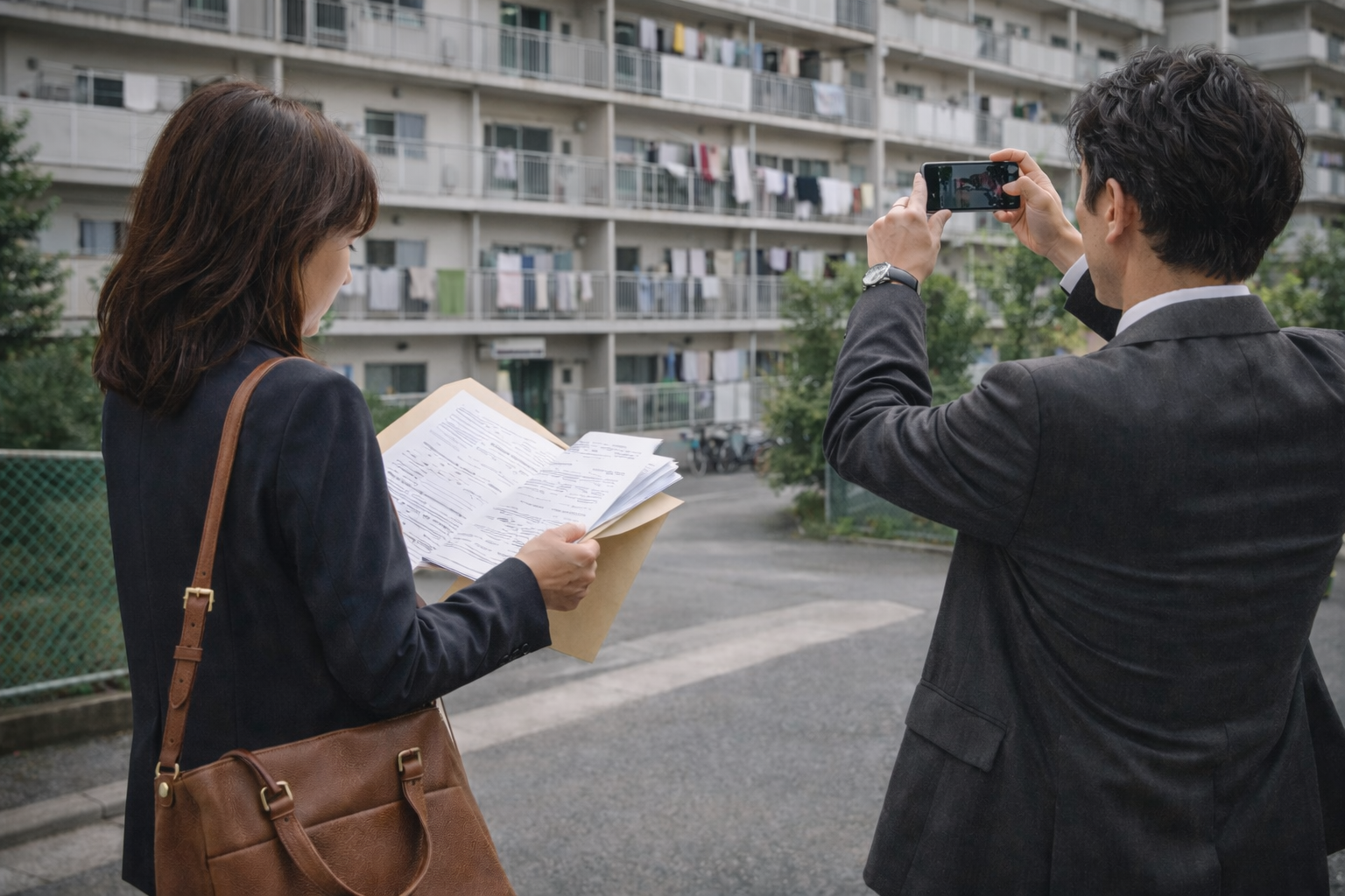 付郵便送達のための住居所調査・居住調査イメージ
